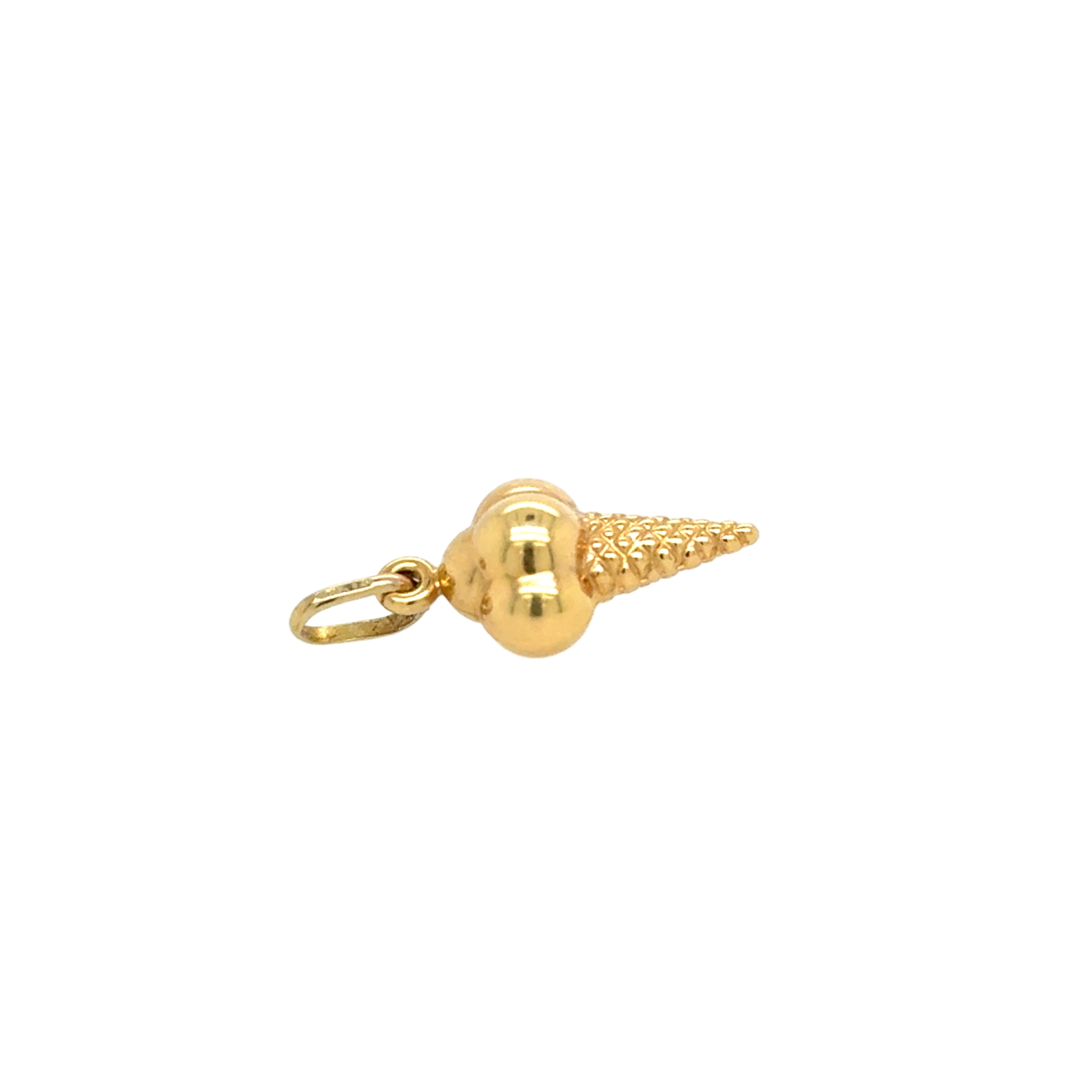 Gold charm on a white background