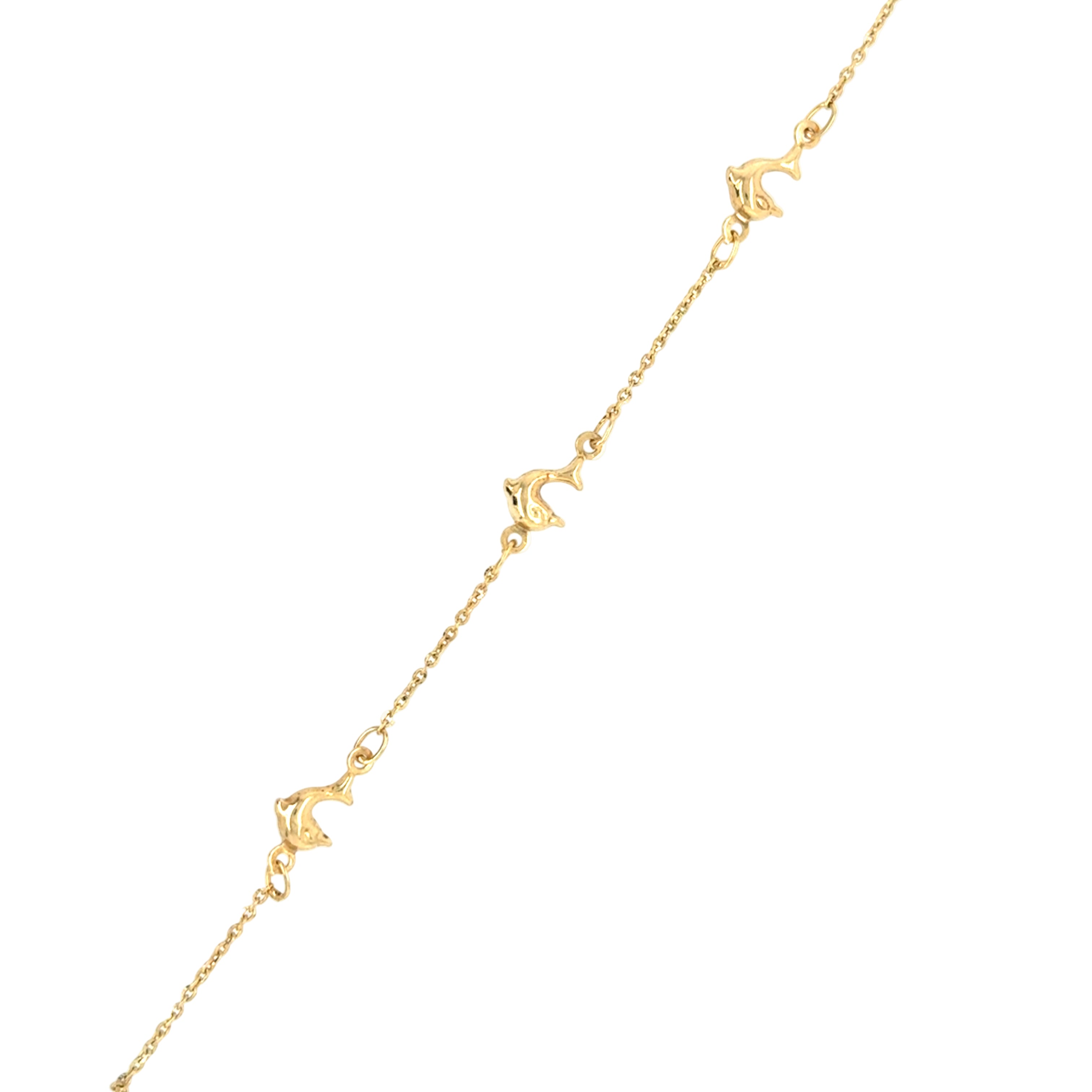 Triple Dolphin Charm Bracelet